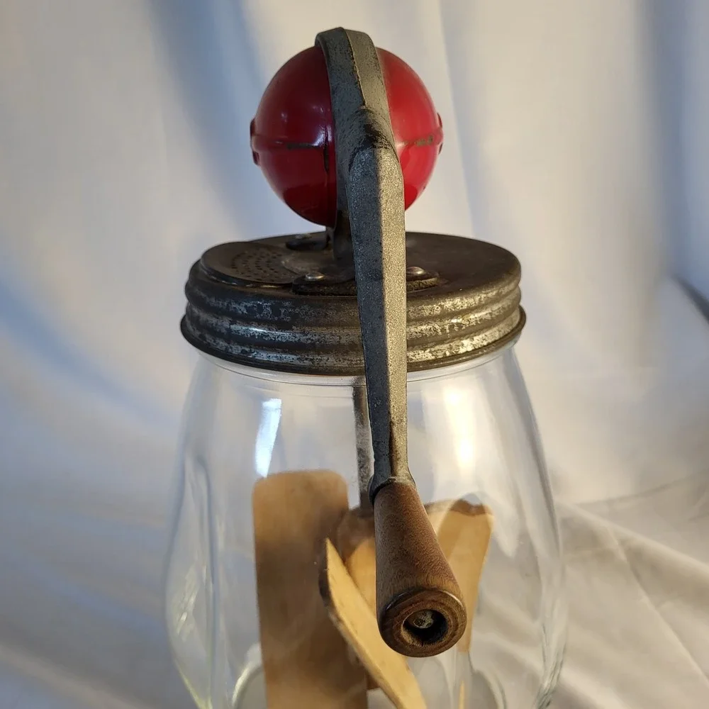 Dazey Red Football Butter Churn Original 4qt No 4 Made in St. Louis Mo USA